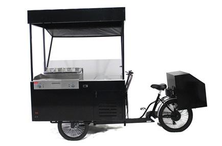 Hot dog bike and cart on wheels